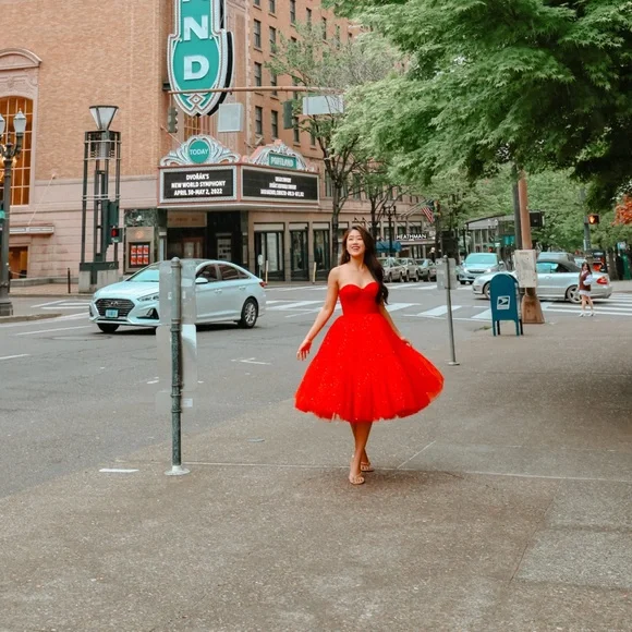 midi red homecoming dresses Yvette Corset Midi Dress main image 0